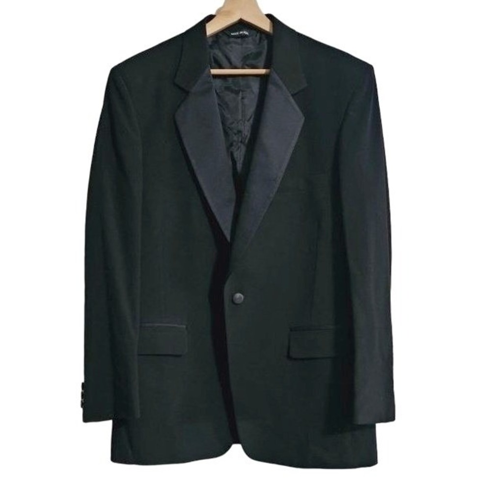Lord West Tuxedo Jacket Size 40L Black satin lapel